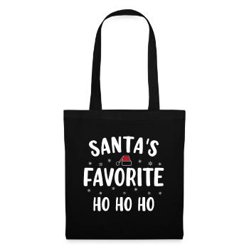 Santa's favorite ho - Sac en tissu - noir - Devant