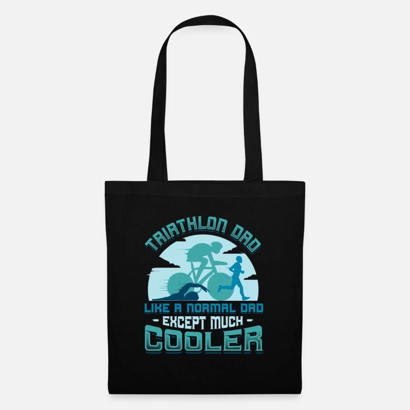 Triathlon dad, like a regular dad, only cooler. - Tote Bag - black