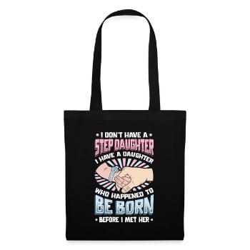 La fille est née par hasard. - Sac en tissu - noir - Devant