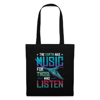 La terre a de la musique pour ceux qui écoutent. - Sac en tissu - noir - Devant