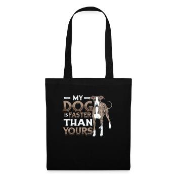 Mon chien est plus rapide que votre lévrier. - Sac en tissu - noir - Devant
