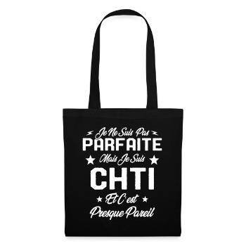 Je ne Suis pas Parfaite Mais je suis Chti Cadeau - Sac en tissu - noir - Devant