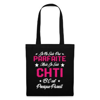 Je ne Suis pas Parfaite Mais je suis Chti Cadeau - Sac en tissu - noir - Devant