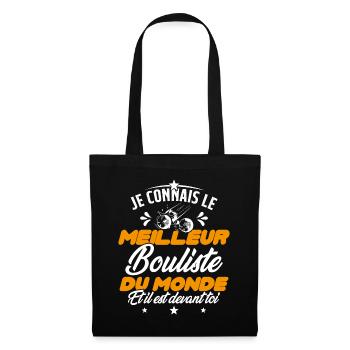 Meilleur Bouliste Humour Pétanque Homme Cadeau - Sac en tissu - noir - Devant