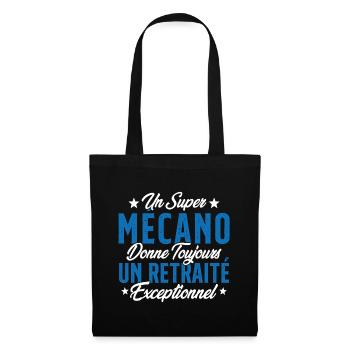 Mécano Papa Cadeau Drôle Fête Des Pères Garagiste - Sac en tissu - noir - Devant