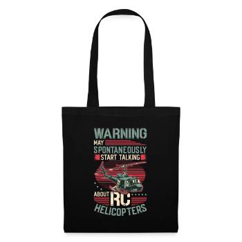 Warning, can spontaneously start talking about rc. - Tote Bag - black - Front