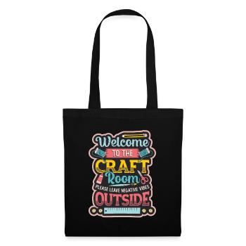Craft rooms, artists, craftsmen, yarn, crochet. - Tote Bag - black - Front