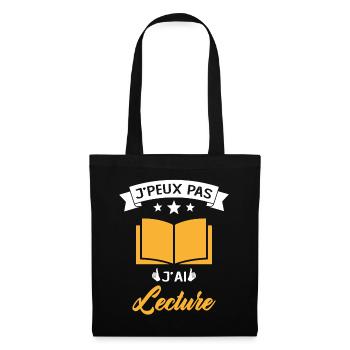 Je Peux Pas J'ai Lecture Cadeau - Sac en tissu - noir - Devant