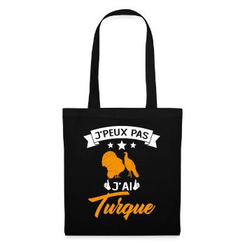 Je peux pas je suis Turque Cadeau - Sac en tissu - noir - Devant