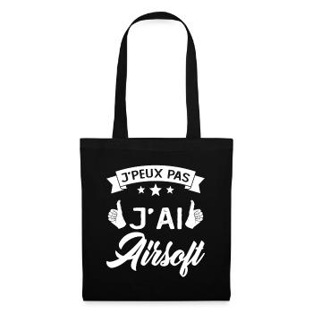 Je Peux Pas J'ai Airsoft Humour Cadeau - Sac en tissu - noir - Devant