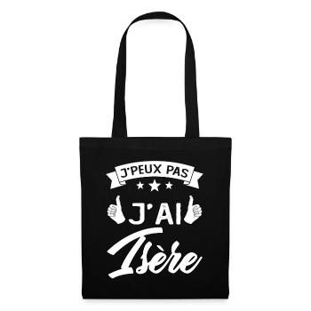 Je Peux Pas j'ai Isère (38) Originaire Cadeau - Sac en tissu - noir - Devant
