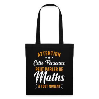 Prof de Maths Mathématique Cadeau Mathématicien - Sac en tissu - noir - Devant