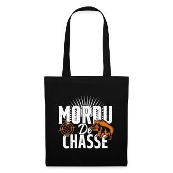 Mordu De Chasse Humour Chasseur Cadeau - Sac en tissu - noir - Devant