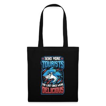 Envoyer plus de touristes - Sac en tissu - noir - Devant