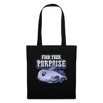 Find Your Porpoise Marine Biologist Dolphin - Tote Bag - black - Front