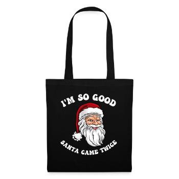 Je suis si bon Père Noël est venu deux fois chemise, couple coquin - Sac en tissu - noir - Devant