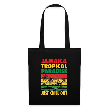 Vacances à la plage en Jamaïque au bord de la mer Design beach motif - Sac en tissu - noir - Devant