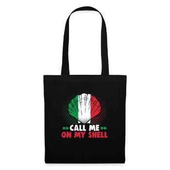 Italie vacances à la plage au bord de la mer Design beach motif - Sac en tissu - noir - Devant