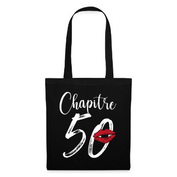 Chapitre 50 Ans Anniversaire Humour Cadeau - Sac en tissu - noir - Devant