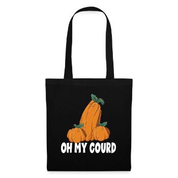 Oh My Gourd für die Familie Männer Frauen und - Stoffbeutel - Schwarz - Vorne