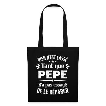 Rien n'est cassé tant que Pepe le réparer cadeau - Sac en tissu - noir - Devant