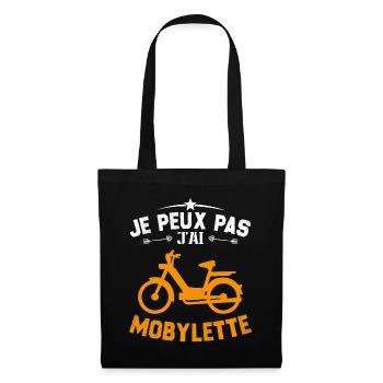 Je Peux Pas J'ai Mobylette Cadeau - Sac en tissu - noir - Devant