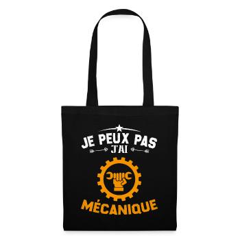 Je Peux Pas J'ai Mécanique Mécanicien Cadeau - Sac en tissu - noir - Devant
