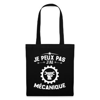 Je Peux Pas J'ai Mécanique Mécanicien Cadeau - Sac en tissu - noir - Devant