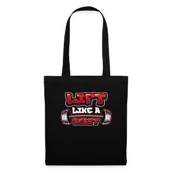 Lifting Like a Beast Weightlifting Bodybuilder - Tote Bag - black - Front
