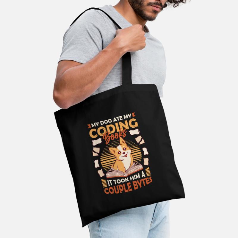 Dog Bytes Code Computer Joke Programmation Sac en tissu