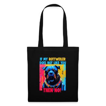 Chiens Rottweiler Amoureux des chiens - Sac en tissu - noir - Devant