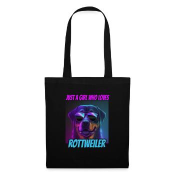 Chiens Rottweiler Amoureux des chiens - Sac en tissu - noir - Devant