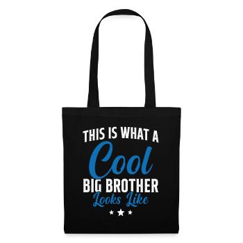 Grand Frère Cadeau Humour - Sac en tissu - noir - Devant