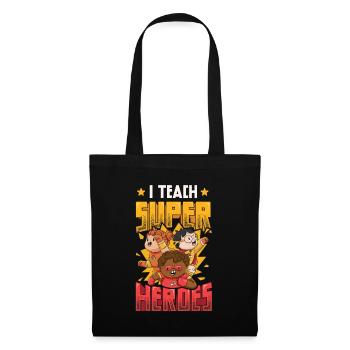 I teach superheroes - Tote Bag - black - Front