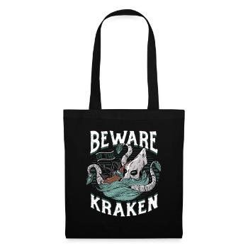 Méfiez-vous du Kraken - Sac en tissu - noir - Devant