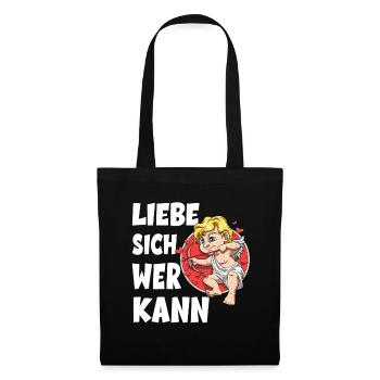 Liebe Sich Wer Kann für den Partner - Stoffbeutel - Schwarz - Vorne