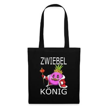 Zwiebel König - Stoffbeutel - Schwarz - Vorne