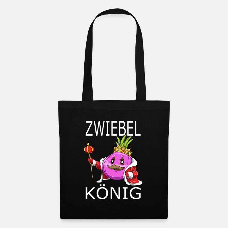 Zwiebel König - Stoffbeutel - Schwarz