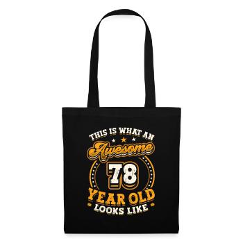 Voici à quoi ressemble un homme génial de 78 ans. - Sac en tissu - noir - Devant