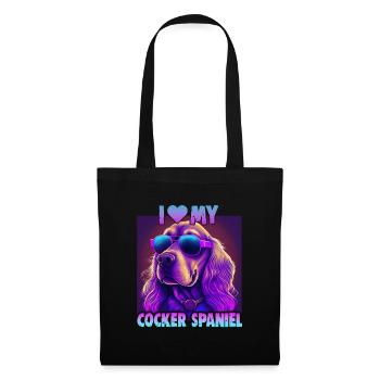 Dog saying Cocker Spaniel pour les amoureux des chiens - Sac en tissu - noir - Devant