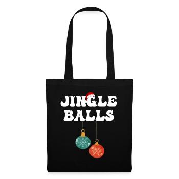 Chemises de Noël pour couples drôles, Jingle Balls - Sac en tissu - noir - Devant