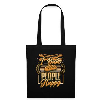 Je fais cuire des gens heureux amateurs de pâtisserie - Sac en tissu - noir - Devant
