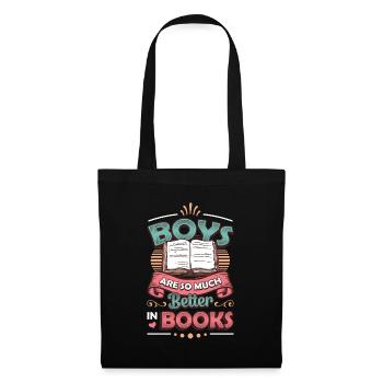 Les garçons sont tellement meilleurs pour lire des livres. - Sac en tissu - noir - Devant