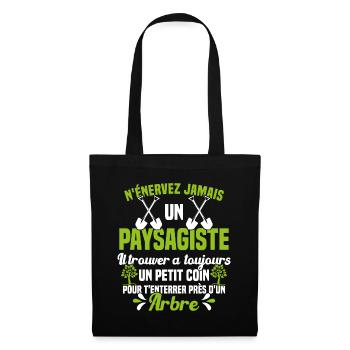 Paysagiste et jardinier cadeau humour - Sac en tissu - noir - Devant
