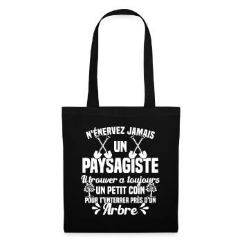 Paysagiste et jardinier cadeau humour - Sac en tissu - noir - Devant