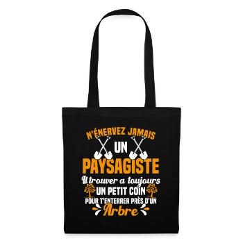 Paysagiste et jardinier cadeau humour - Sac en tissu - noir - Devant
