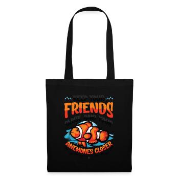 Funny pun clownfish anemones - Tote Bag - black - Front