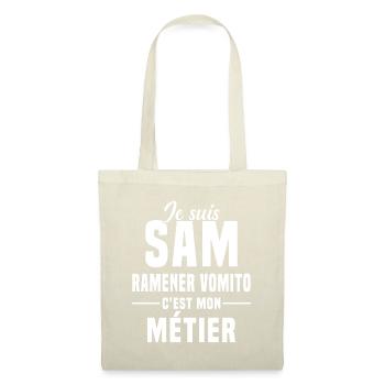 Cadeau drôle alcool je suis humour soirée vomito - Sac en tissu - nature - Devant