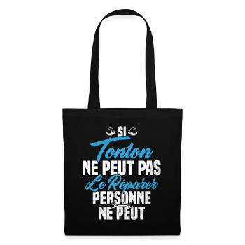 Si Tonton Ne Peut Pas Le Réparer Tonton Humour - Sac en tissu - noir - Devant