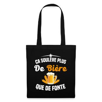 Soulève Plus De Bière Que De Fonte - Sac en tissu - noir - Devant